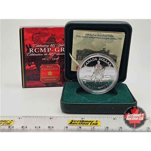 RCM Canada 1998 Sterling Silver Proof Dollar : RCMP-GRC 125 Years 1873-1998