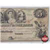 Image 3 : The Farmers Joint Stock Bank 1849 : $5 Bill / Twenty Five Shillings #13102