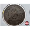 Image 2 : Province du bas Canada Un Sou 1837 Half Penny Bank Token "Bank of Montreal"