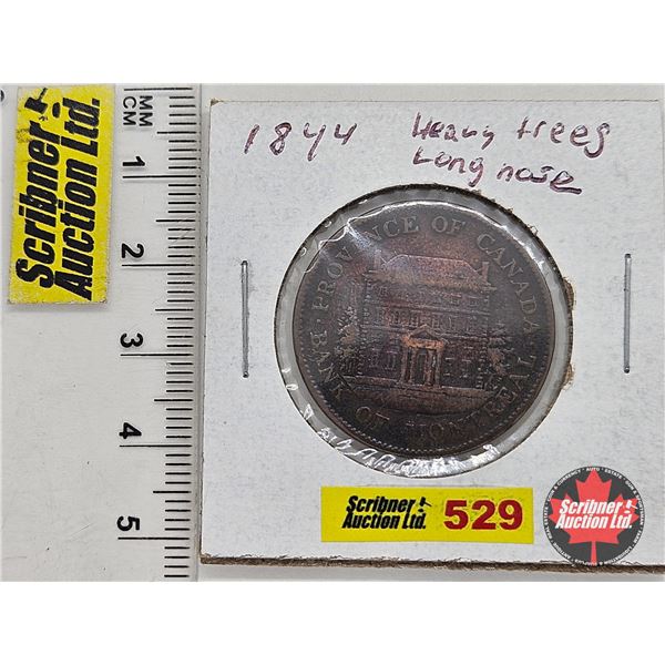 Province of Canada 1844 Half Penny Bank Token "Bank of Montreal"
