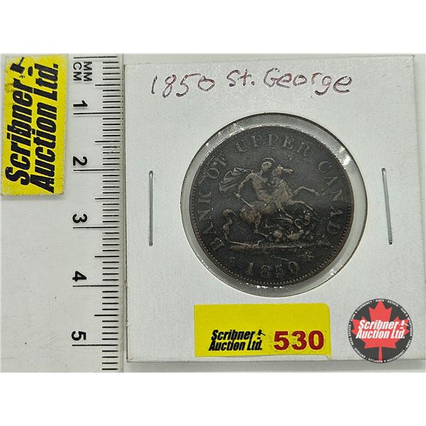 Bank of Upper Canada 1850 One Half Penny Bank Token