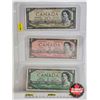 Image 1 : Canada Bills 1954 (3) : Incl $20 Devil's Face  - $20 Bill "DF" Devil's Face : Coyne/Towers #BE167369