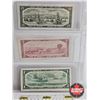 Image 5 : Canada Bills 1954 (3) : Incl $20 Devil's Face  - $20 Bill "DF" Devil's Face : Coyne/Towers #BE167369