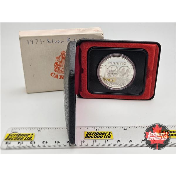 RCM Canada Dollar 1874-1974 Winnipeg (Black Case)
