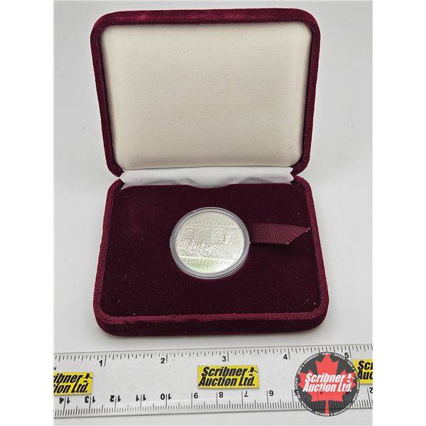 RCM Canada Dollar 1867-1992 Confederation Constitution (Burgundy Velvet Case)