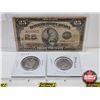 Image 1 : Canada Coin/Bill Collector Combo (3) : - Dominion of Canada 1923 Twenty Five Cent "Shinplaster" : Ca