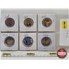 Image 1 : Canada 2026 Coins (6) : Variety  Fifty Cent, Loonie, Loonie Colorized, Toonie, Toonie Colorized, Too