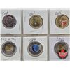 Image 2 : Canada 2026 Coins (6) : Variety  Fifty Cent, Loonie, Loonie Colorized, Toonie, Toonie Colorized, Too