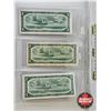 Image 5 : Canada $1 Bills 1954 (3) :  - Beattie/Rasminsky #HN5060081 - Beattie/Rasminsky *Replacement # *SO029