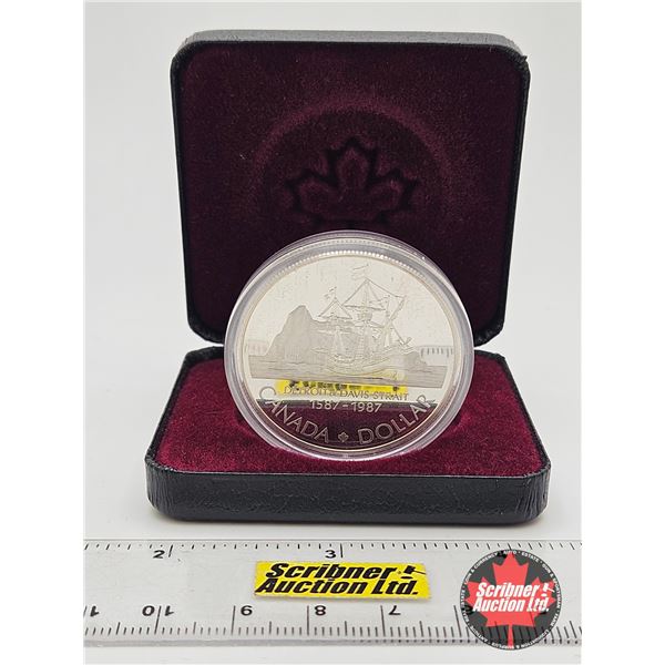RCM Canada Dollar 1587-1987 Detroit de Davis Strait (Black Case)