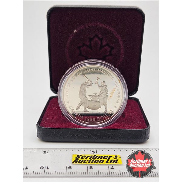 RCM Canada Dollar 1988 Les Forges Du Saint-Maurice Ironworks (Black Case)