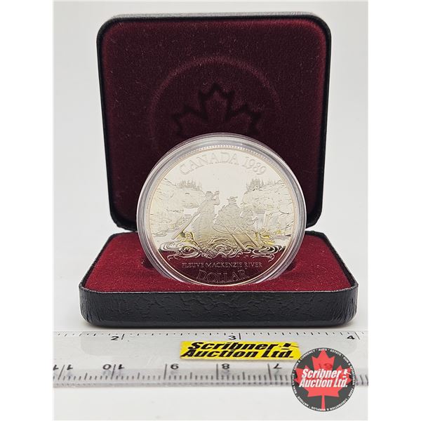 RCM Canada Dollar 1989 Fleuve Mackenzie River (Black Case)