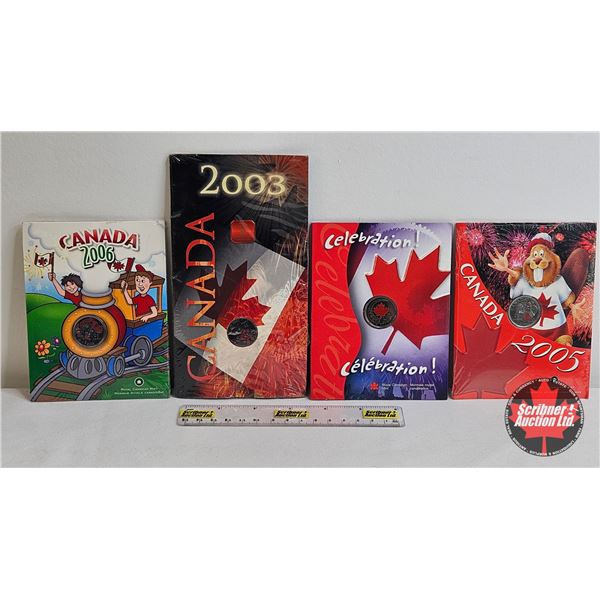 RCM Canada Collector Coins (4): - 2003 CANADA Twenty Five Cent (Unopened) - 2004 Celebration! Twenty
