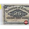 Image 2 : Dominion of Canada 1900 Twenty Five Cent "Shinplaster" : Boville