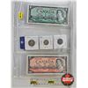 Image 1 : Canada Coin/Bill 1954 Collector Combo (5) : - $1 Bill : Beattie/Rasminsky #HN5060080 - $2 Bill : Law