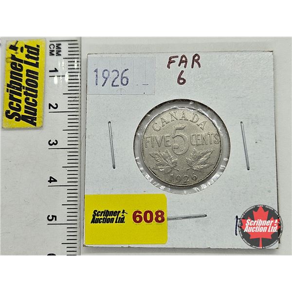 Canada Five Cent 1926 Far 6