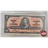 Image 3 : Bank of Canada 1937 Bills (3): - $1 Bill : Coyne/Towers #CN9585182 - $2 Bill : Coyne/Towers #JR36742