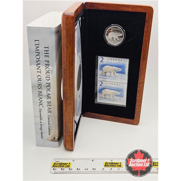 RCM Canada 2004 $2 Limited-Edition Stamp & Fine Silver Coin Set : The Proud Polar Bear (S/N#13115 of