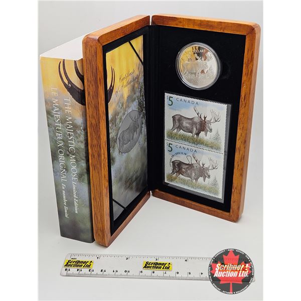 RCM Canada 2004 $5 Limited-Edition Stamp & Fine Silver Coin Set : The Majestic Moose (S/N#20393 of 2