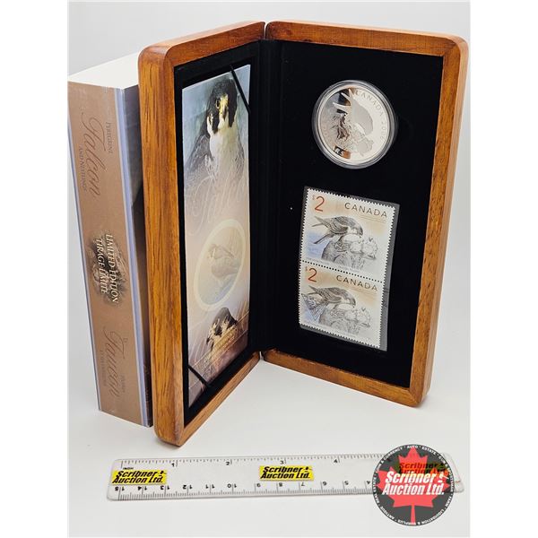 RCM Canada 2006 $5 Limited-Edition Stamp & Fine Silver Coin Set : Peregrine Falcon and Nestlings (S/