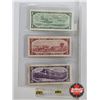 Image 5 : Canada Bills 1954 (3) :  - $10 Bill : Beattie/Rasminsky #LT9821608 - $2 Bill : Beattie/Rasminsky #EU