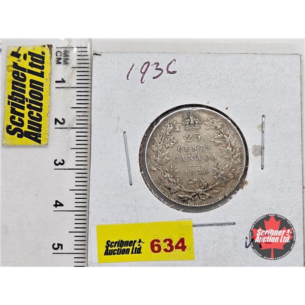 Canada Twenty Five Cent 1936