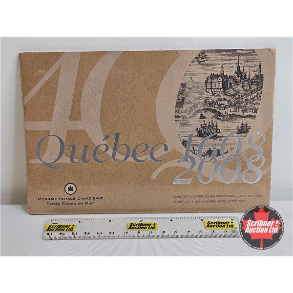 RCM Canada 1608-2008 : $2 Quebec City 400th Anniversary/Samuel de Champlain Collector Card, Coin, Me