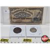Image 1 : Canada Coin/Bill Collector Combo (3) : - Dominion of Canada 1900 Twenty Five Cent "Shinplaster" : Bo