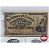 Image 2 : Canada Coin/Bill Collector Combo (3) : - Dominion of Canada 1900 Twenty Five Cent "Shinplaster" : Bo