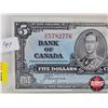 Image 2 : Bank of Canada 1937 $5 Bill : Coyne/Towers #XC5783776