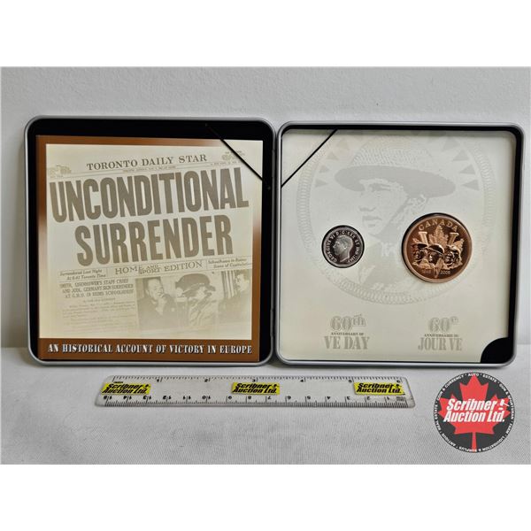 RCM Canada 2005 : Victory In Europe : Sterling Silver Coin & Medallion Set