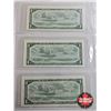 Image 8 : Canada $1 Bills 1954 (9 Sequential) : Beattie/Rasminsky #DZ8237132 - 7140