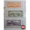 Image 6 : Canada Bills 1954 (6) : - $1 : Lawson/Bouey #YF5996590 - $2 : Beattie/Rasminsky #RR4811697 - $5 : Be