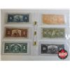 Image 4 : Canada Bills 1937 (6) : - $1 : Coyne/Towers #SN4529702 - $2 : Gordon/Towers #HB6091981 - $5 : Coyne/