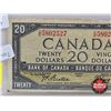 Image 3 : Canada $20 Bill 1954DF "Devil's Face" : Beattie/Coyne #DE5802527
