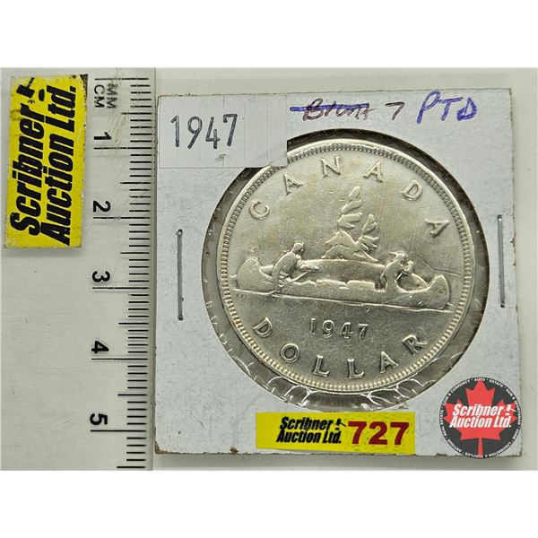Canada Dollar 1947 Pointed 7