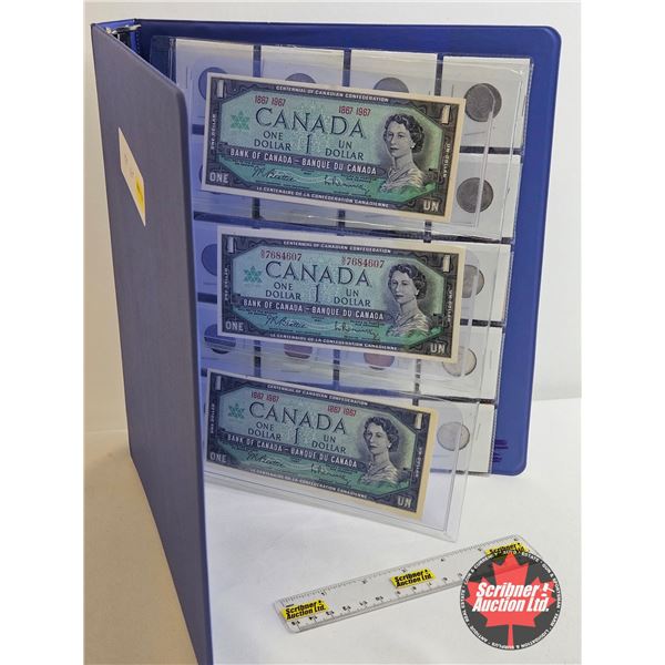 Collector Combo Centennial 1867-1967 Coin & Bill Collection - (1) $1 Bill : Beattie/Rasminsky #NO768