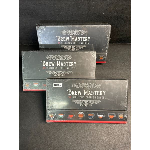 Lot of 3 Brew Mastery Ultimate Coffee Recipe Sets for Coffee Lovers:39 Delicious Coffee Recipes; New