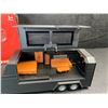 Image 14 : 1:32 Scale Metal Cybertruck Model Toy with Towable Trailer, Removable Quad & Tonneau Cover - New!