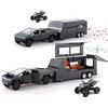 Image 1 : 1:32 Scale Metal Cybertruck Model Toy with Towable Trailer, Removable Quad & Tonneau Cover - New!