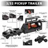 Image 5 : 1:32 Scale Metal Cybertruck Model Toy with Towable Trailer, Removable Quad & Tonneau Cover - New!