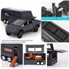 Image 6 : 1:32 Scale Metal Cybertruck Model Toy with Towable Trailer, Removable Quad & Tonneau Cover - New!
