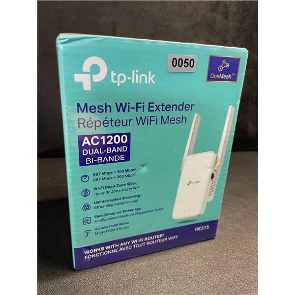 TP-Link AC1200 Mesh Wi-Fi Extender/WiFi Booster - Works with Any WiFi Router - New Sealed!