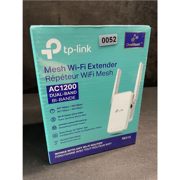TP-Link AC1200 Mesh Wi-Fi Extender/WiFi Booster - Works with Any WiFi Router - New Sealed!