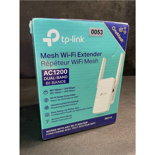 TP-Link AC1200 Mesh Wi-Fi Extender/WiFi Booster - Works with Any WiFi Router - New Sealed!