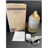 Image 7 : Glass Ultrasonic Aromatherapy Diffuser (120ml) 7-Color Changing LED Lights & Wood Base - New!