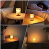 Image 4 : Cordless Glass Table Lamp (Battery Operated) with Timer & LED Bulb - Brand New