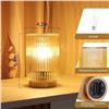 Image 5 : Cordless Glass Table Lamp (Battery Operated) with Timer & LED Bulb - Brand New