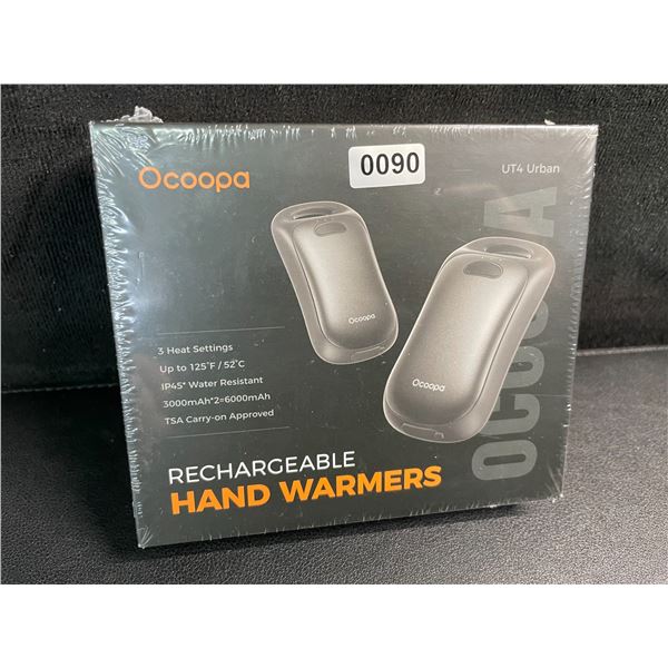 2-Pack Ocoopa Rechargeable Hand Warmers; 3 Heat Settings, 3000mAh Each - New Sealed