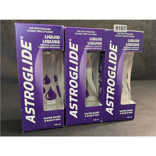 3 Boxes of ASTROGLIDE Water-Based Personal Lubricant/Lubes (148ml Each) - New Sealed
